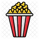 Popcorn Bucket Cinema Snacks Popcorn Icon