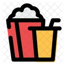 Popcorn and beverage  Icon