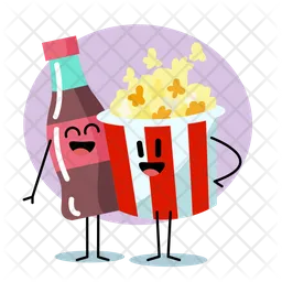 Popcorn And Coke  Icon