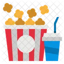 Popcorn And Drink  Icon