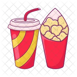 Popcorn and soda  Icon