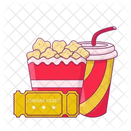 Popcorn and soda  Icon