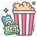 Popcorn Bucket Cinema Snack Edible Icon