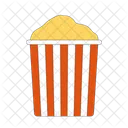 Popcorn Striped Bucket Popcorn Bucket Icon