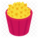 Popcorn Bucket Cinema Snack Edible Icon