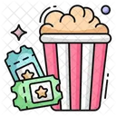 Popcorn Bucket Cinema Snack Edible Icône