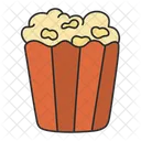 Popcorn Bucket Cinema Snack Edible 아이콘