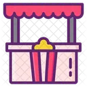 Popcorn Cart Cart Stall Icône