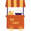 Popcorn Cart Night Fair  Icon