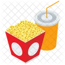 Popcorn Con Bevanda Popcorn Bevanda Icon