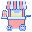 Popcorn Stand Popcorn Wagen Por Corn Shop Symbol