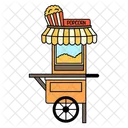 Popcorn-Straßenessen  Symbol