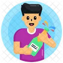Wine Popping Cork Drink Icon