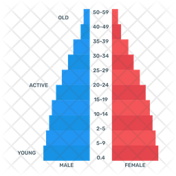 Population Chart Icon - Download in Flat Style