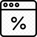 Porcentaje Matematicas Descuento Icono