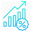 Porcentaje Grafico De Crecimiento Grafico De Beneficios Icono