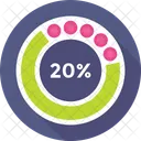 Restante Porcentaje Grafico Icono