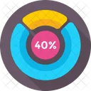Restante Porcentaje Grafico Icono