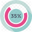 Restante Porcentaje Grafico Icono