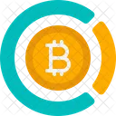 Porcion De Bitcoin Porcion Compartir Icono