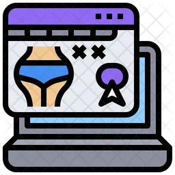 Ico Porn - Porn Browser Icon - Download in Colored Outline Style