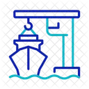 Port Crane Container Cargo Icon