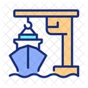 Port Crane Container Cargo Icon