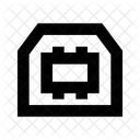 Port Usb Type B Icon