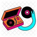 Vibrant Music Player Illustration Portable Music Player Audio Player Icon