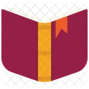 Portada de libro abierta  Icono