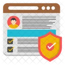 Portail Web Securise Portail De Site Web Securise Portail De Page Web Securise Icône