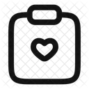 Portapapeles corazón  Icono