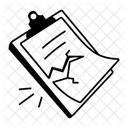 Portapapeles Papel Rasgado Icono
