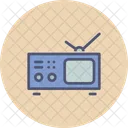 Portatil Television Tv Icono