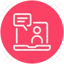 Retroalimentacion Computadora Portatil En Linea Icon