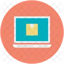 Computadora Portatil Entrega Paquete Icono
