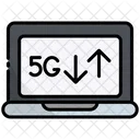 Computadora Portatil 5 G Internet Icono