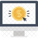 Computadora Portatil Moneda Dinero Icono