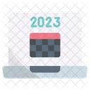 Computadora Portatil 2023 Calendario Icono