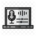 Portatil Grabacion De Voz Podcast Icono