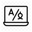 Portatil En Linea Idioma Icono