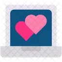 Computadora Portatil Corazon Amor Y Romance Icono