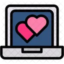 Computadora Portatil Corazon Amor Y Romance Icono