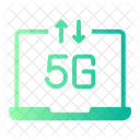 5 G Computadora Portatil Dispositivo Icono