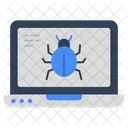 Computadora portátil infectada  Icono
