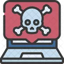 Mensaje de computadora portátil muerta  Icono