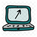 Laptop Freccia Aumento Icon