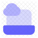 Laptop Connessione Cloud Dati Online Icon