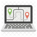 Gps Per Laptop Targeting Geografico Mappe Web Icon