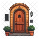 Maison Entree Maison Icône